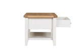 Cashmere Wooden 2 Drawer Coffee Table Oak Top with Shelf