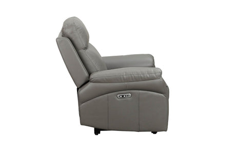 Modern Truffle Leather Electric Recliner Chair