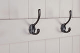 Taupe Wooden Hall Stand with 4 Hooks Washed Oak Top