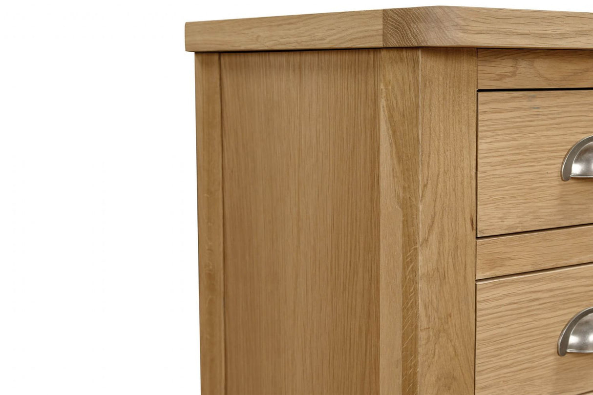 Marsden Bedside Table 3 Drawer Natural Oak (Nett)