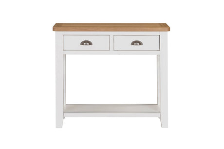 Cashmere Wooden 2 Drawer Console Table Oak Top