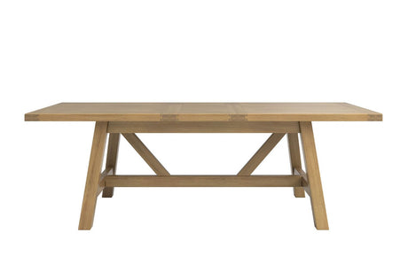 Natural Washed Oak Large Extending Dining Table 190 to 235cm